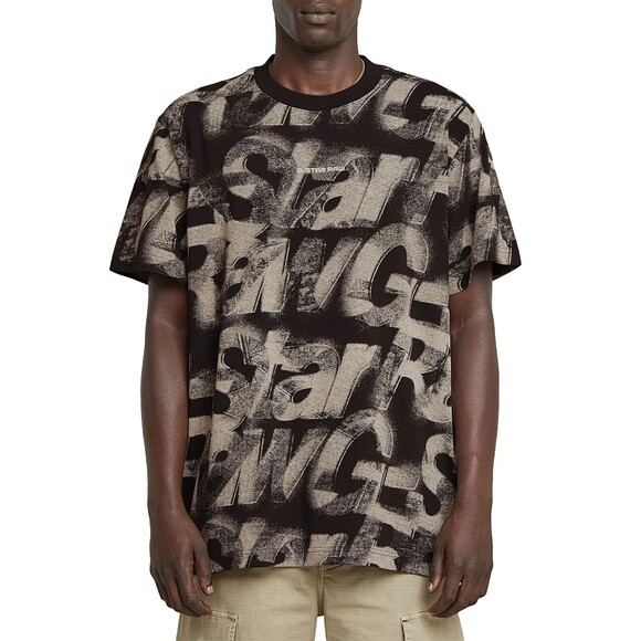 G-Star Raw T-Shirt, Mens XL, G-Star Light Chalk Sprayed Letters Crewneck T-Shirt - Picture 3 of 15